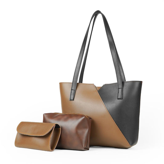 Criss Cross Bag set of 3 brown